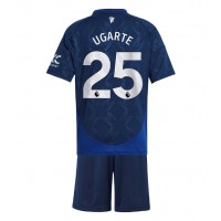 Echipament fotbal Manchester United Manuel Ugarte #25 Tricou Deplasare 2024-25 pentru copii maneca scurta (+ Pantaloni scurti)